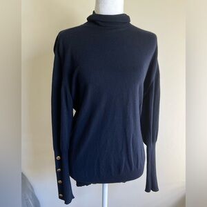 CHANEL Boutique Navy Turtleneck Sweater